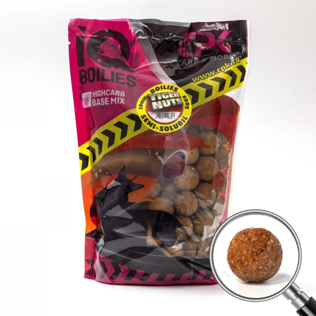 Boilies Cpk IQ Boilies Semisolubil, Tigernuts, 20mm, 800g