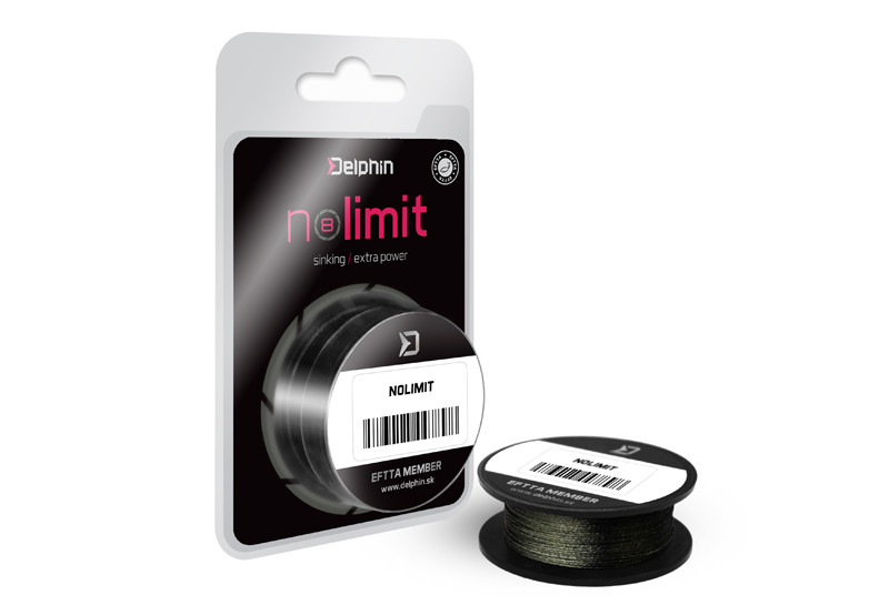 Fir textil Delphin NoLimit Hookline, Verde, 30lbs/20m