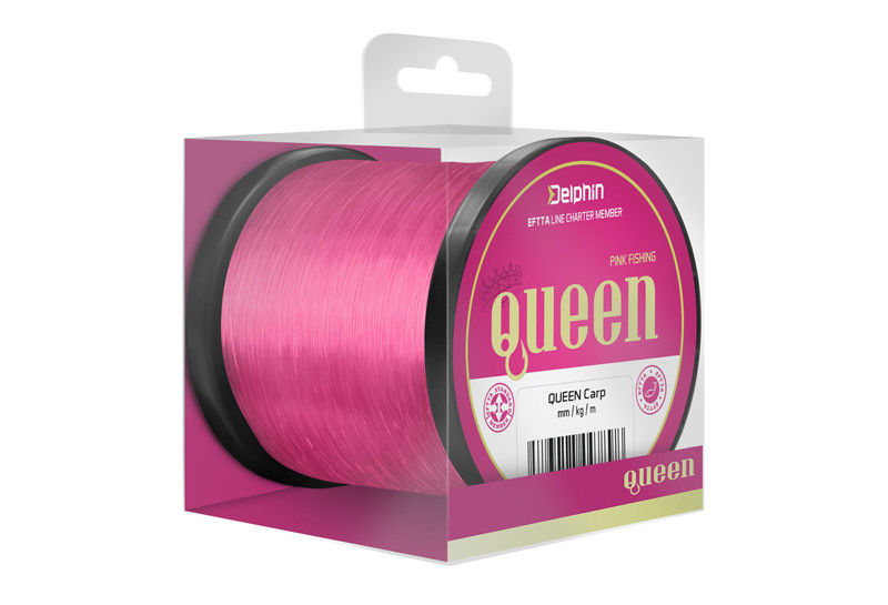 Fir monofilament Delphin Queen Carp, Roz, 0.28mm/5.90kg/600m
