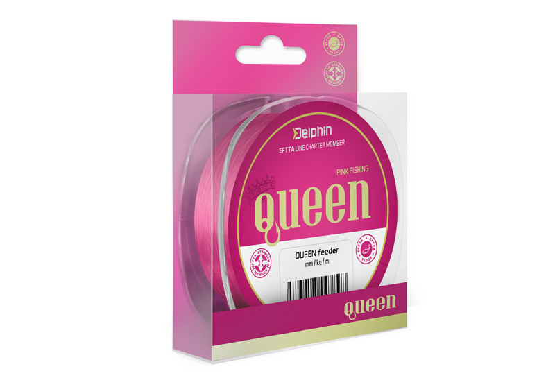 Fir monofilament Delphin Queen Carp, Roz, 0.25mm/5kg/300m