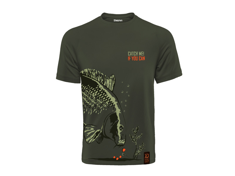 Tricou Delphin Catch Me Carp NX, Verde, 2X-Large