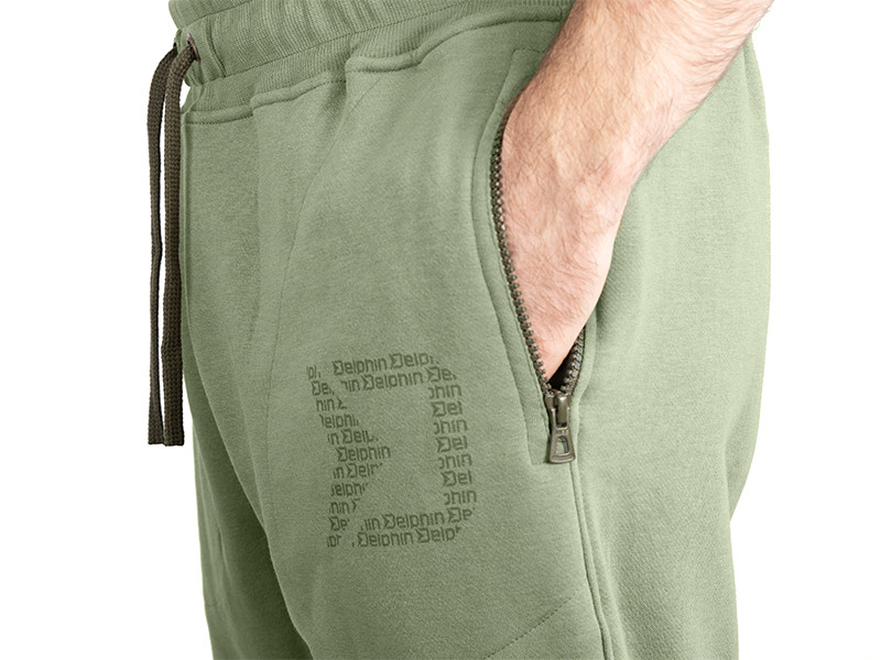 Pantaloni Delphin Logos, Verde, Medium