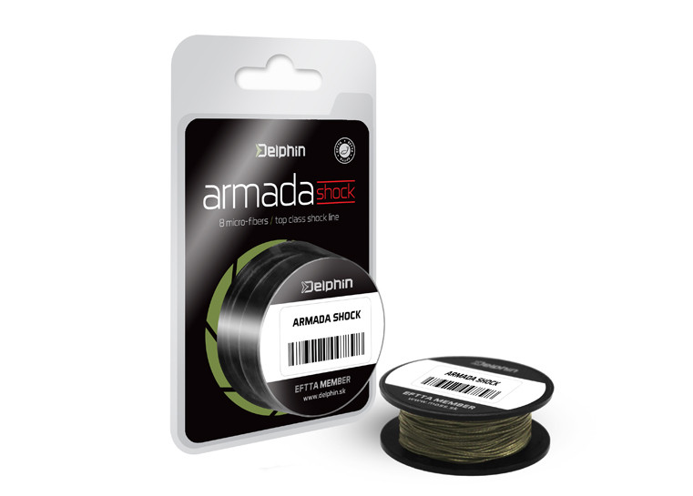 Fir textil înaintaș Delphin Armada Shock, verde, 0.18mm/40lbs/20m