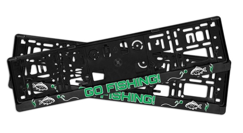 SUPORT NUMĂR ÎNMATRICULARE DELPHIN GOFISHING! 3D   2BUC/SET