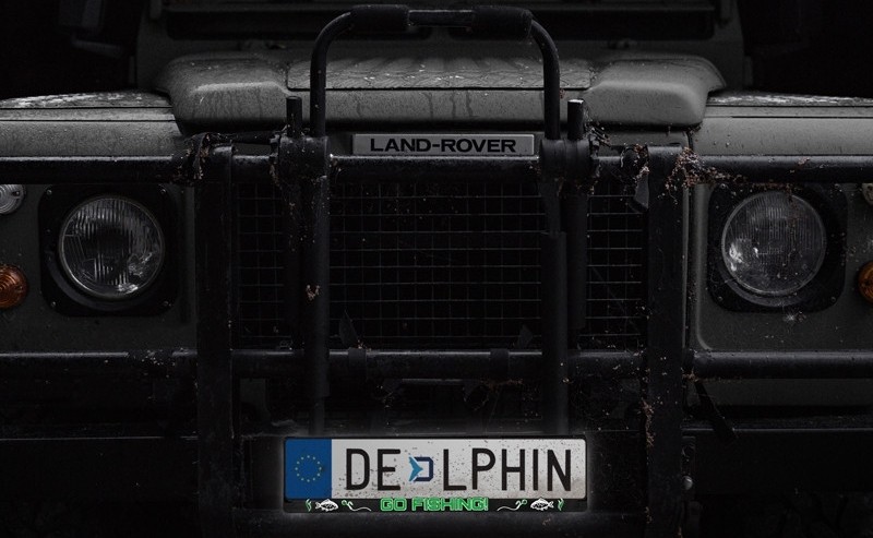SUPORT NUMĂR ÎNMATRICULARE DELPHIN GOFISHING! 3D   2BUC/SET