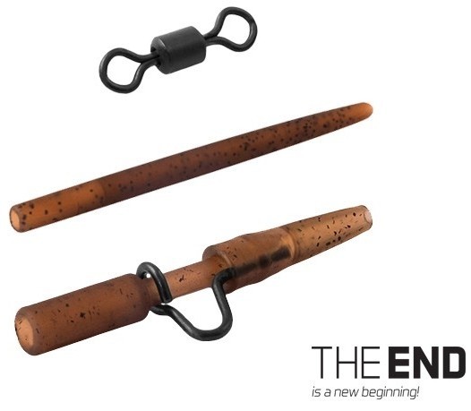 KIT MONTURĂ PLUMB PIERDUT DELPHIN THE END LEADCLIPS HEAVY DUTY + TAIL RUBBER + SWIVELS + ANTITANGLE SLEEVES 4x4buc/plic