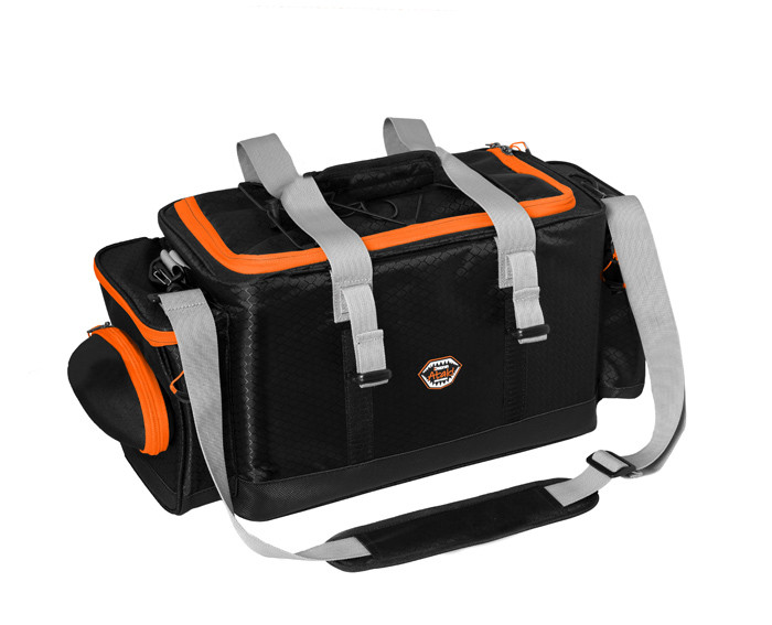 Geantă spinning + 5 cutii Delphin Atak Carryall Multi, 60x30x25