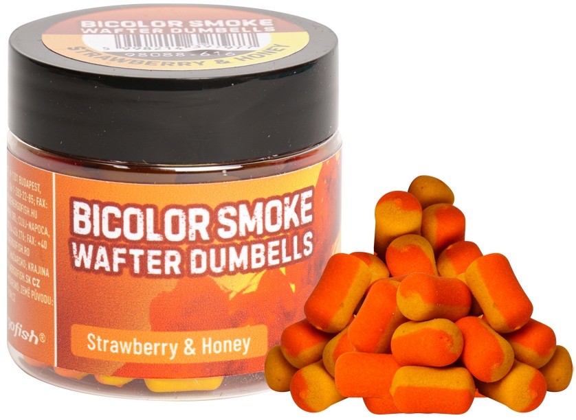 WAFTERS BENZAR MIX BICOLOR SMOKE WAFTER DUMBELLS STRAWBERRY-HONEY 12MM
