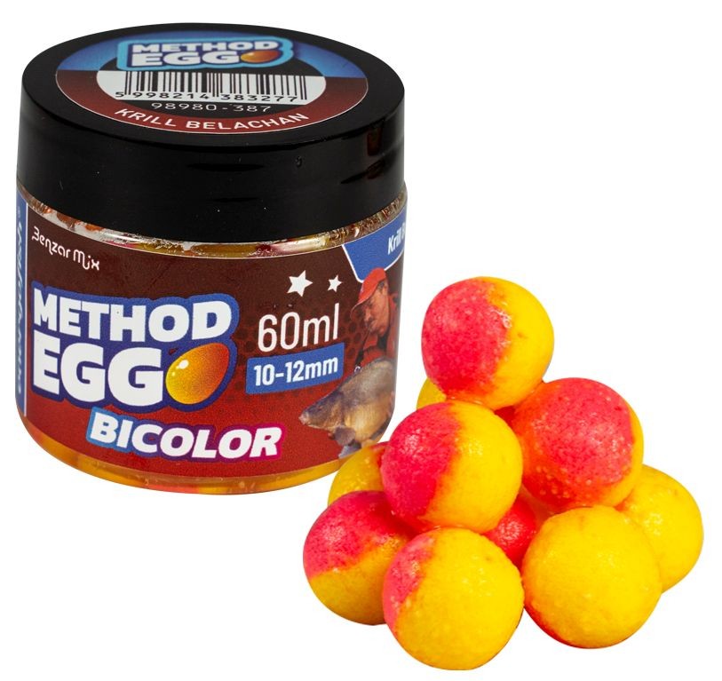 MOMEALĂ CRITIC ECHILIBRATĂ BENZAR MIX METHOD EGG BICOLOR KRILL BELACHAN 10-12MM