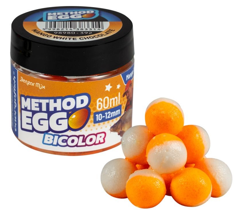MOMEALĂ CRITIC ECHILIBRATĂ BENZAR MIX METHOD EGG BICOLOR MANGO CIOCOLATĂ ALBĂ 10-12MM