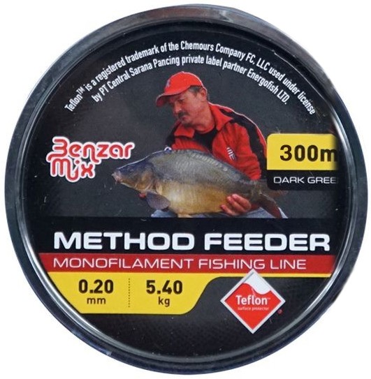 Fir monofilament Benzar Method Feeder Mono Dark Green, 0.22mm/300m