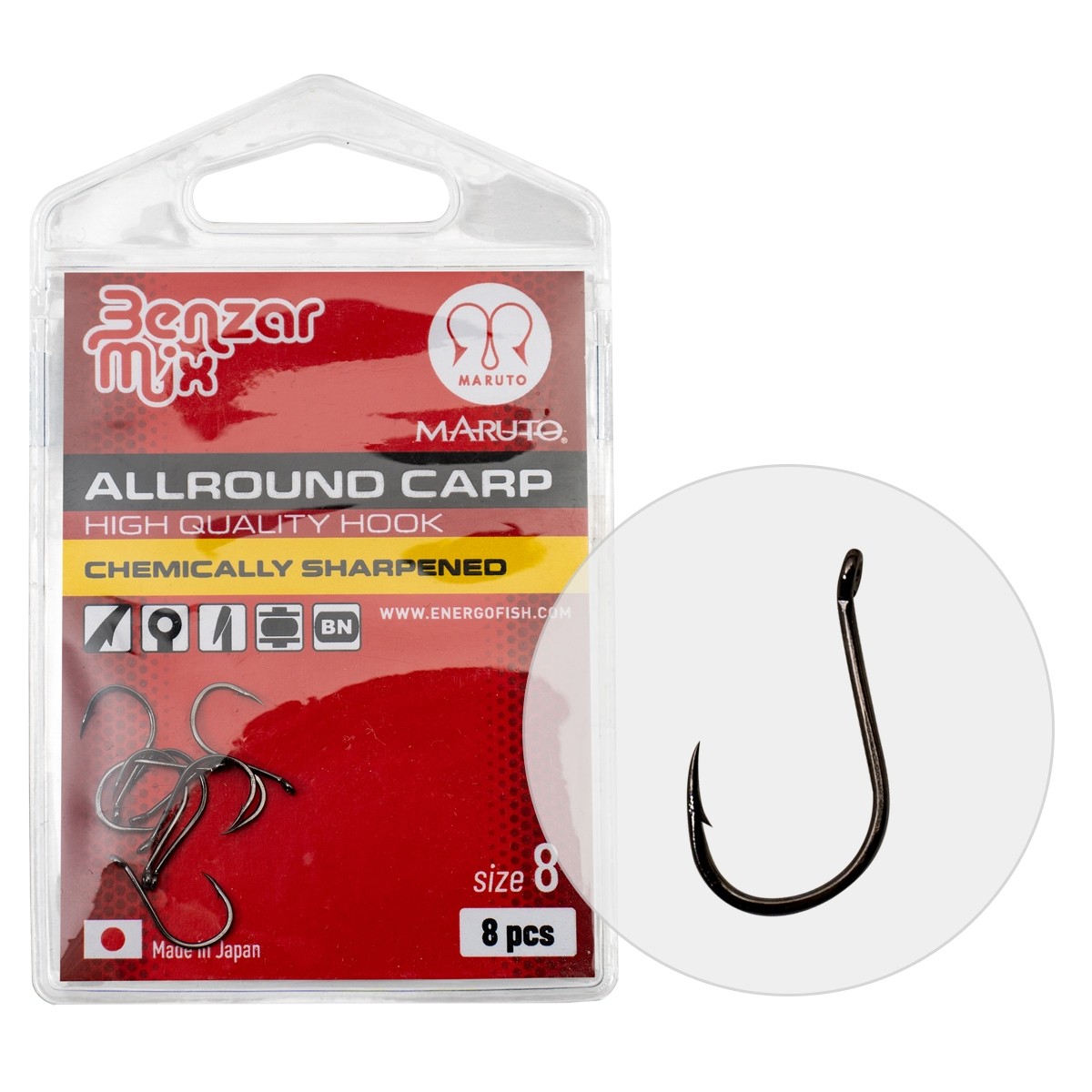 CÂRLIGE BENZAR MIX ALLROUND CARP NR.2 6BUC/PLIC