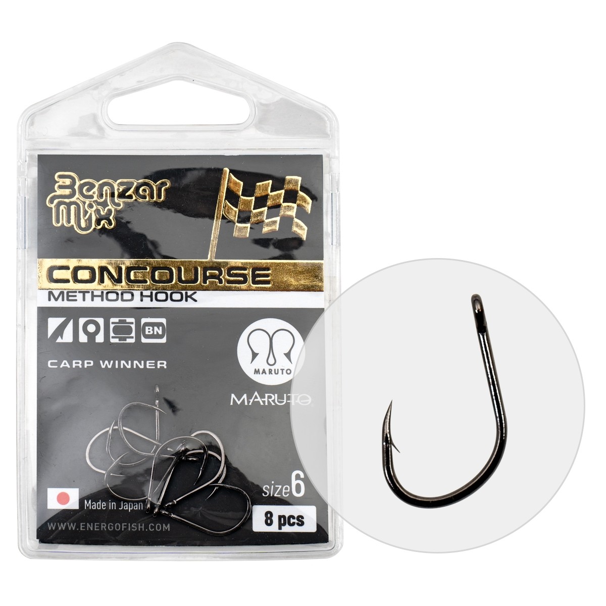 CÂRLIGE BENZAR MIX CONCOURSE METHOD CARP WINNER NR.6 8BUC/PLIC