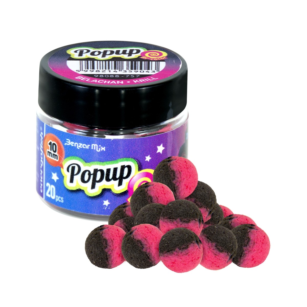 POP UP BENZAR MIX BICOLOR METHOD POP UP BELACHAN KRILL 10mm