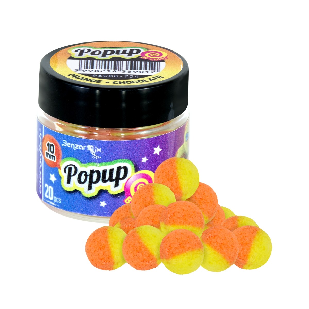 POP UP BENZAR MIX BICOLOR METHOD POP UP PORTOCALĂ CIOCOLATĂ 10mm