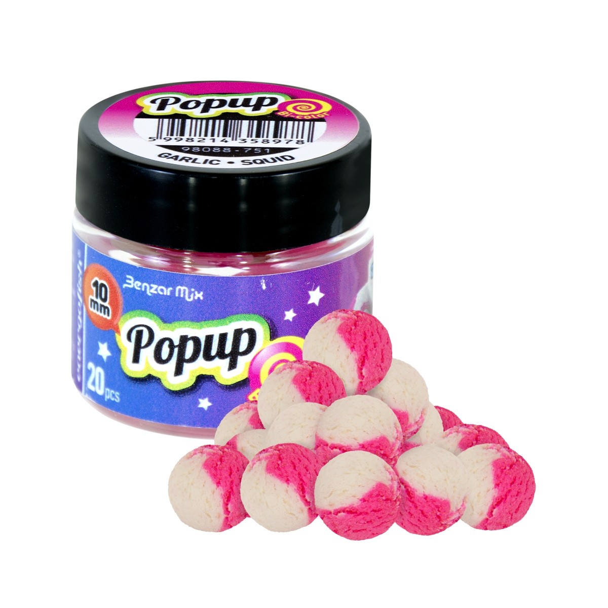 POP UP BENZAR MIX BICOLOR METHOD POP UP USTUROI CALAMAR 10mm