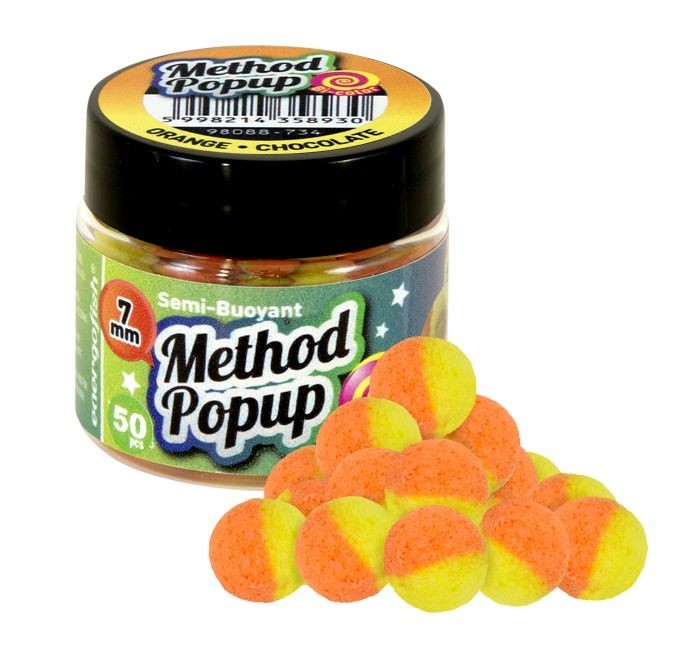 POP UP BENZAR MIX BICOLOR METHOD POP UP PORTOCALĂ CIOCOLATĂ 7MM
