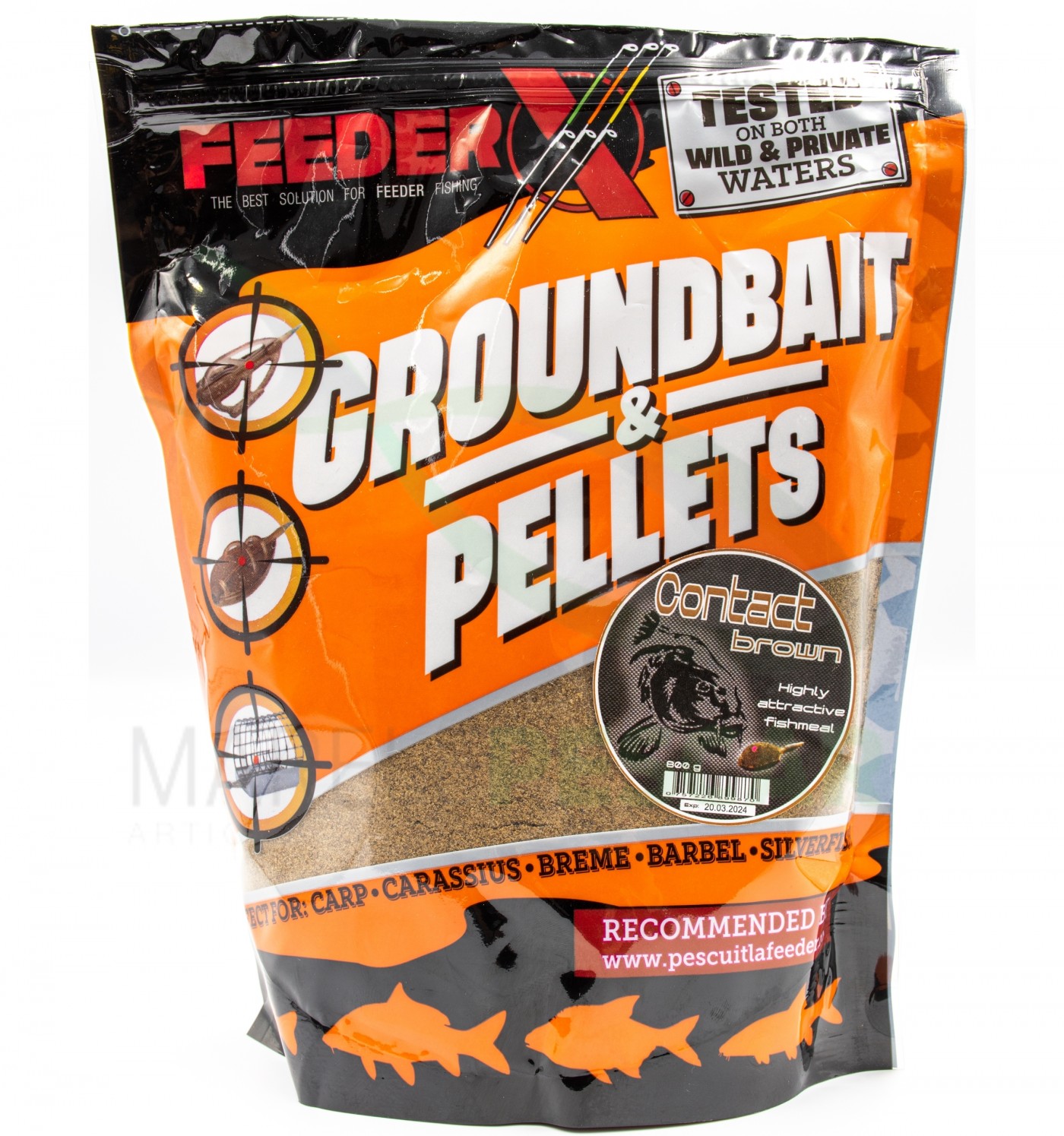Nadă Groundbait FeederX Contact Brown, 800g  ﻿