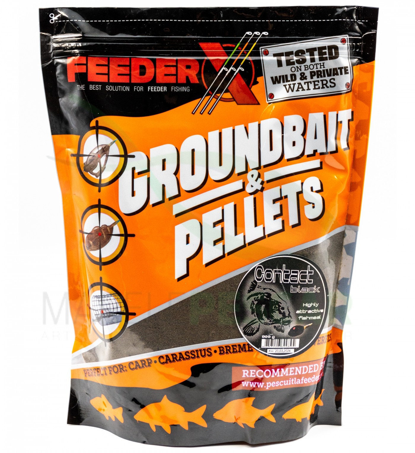 Nadă Groundbait FeederX Contact Black, 800g