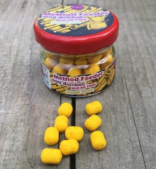 Pelete de cârlig FeederX Method Feeder Mini Dumbell Sweetcorn, 7mm