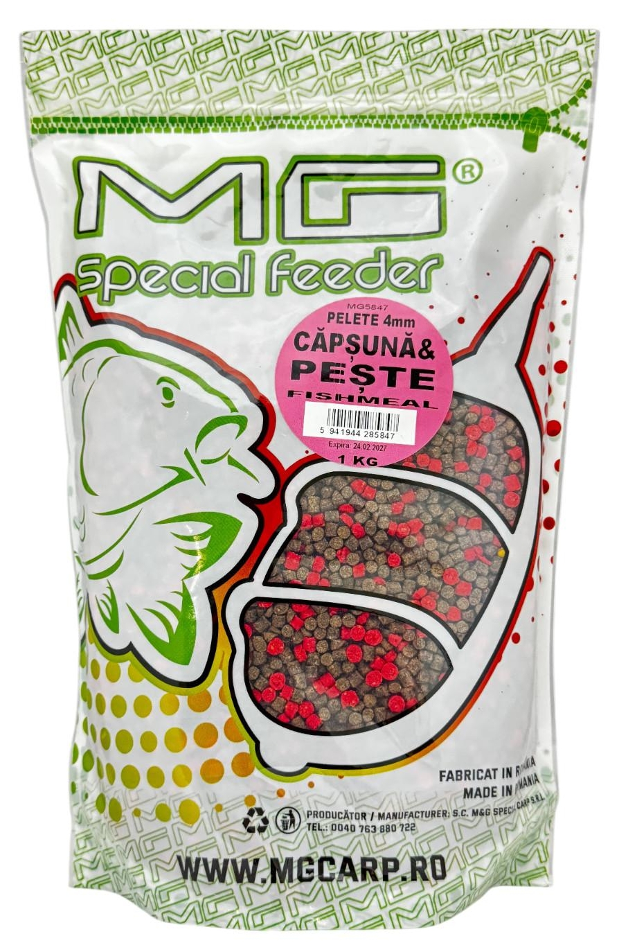 Pelete MG Special Carp Căpșună & Pește, 4mm, 1kg