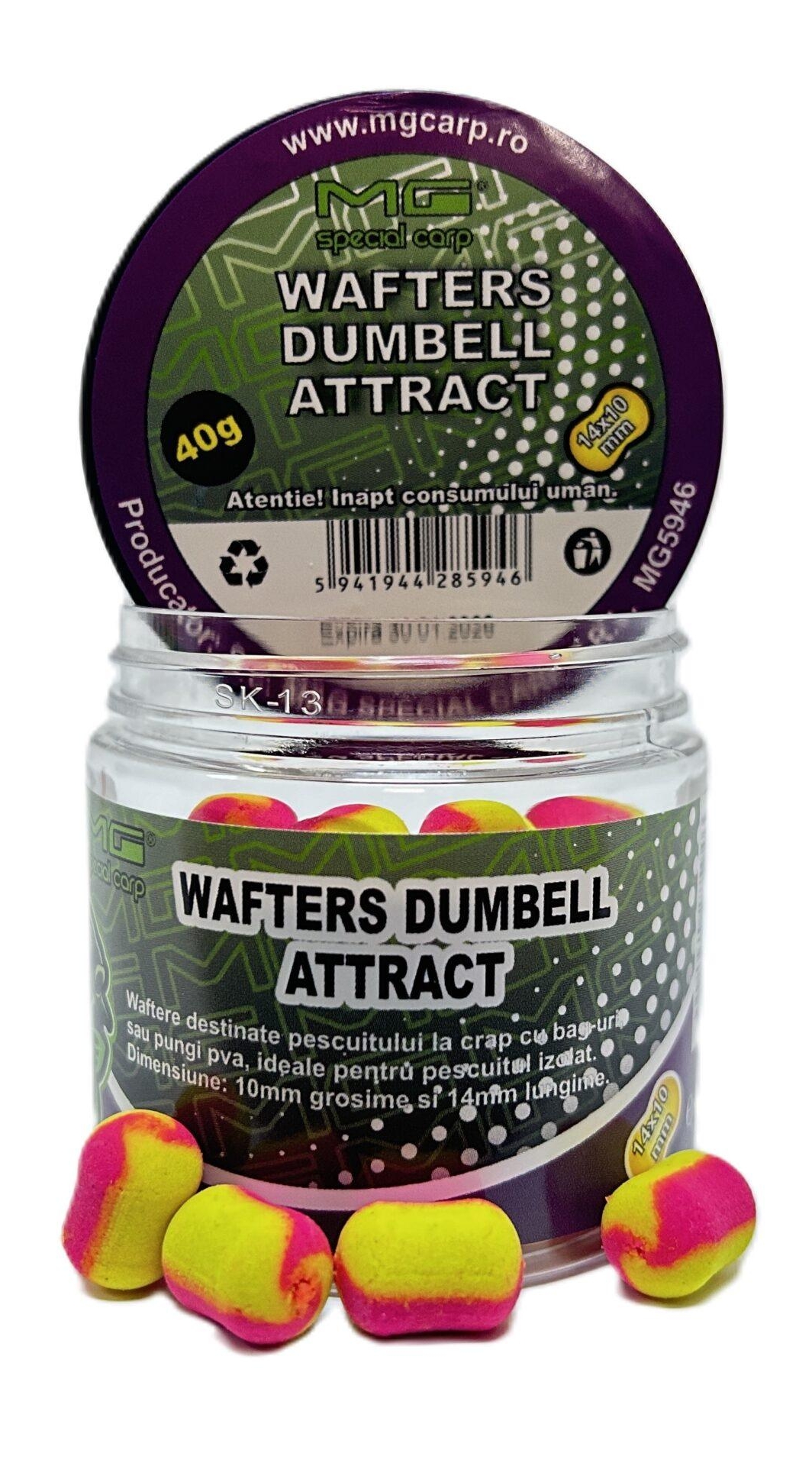 Wafters MG Special Carp Dumbell Attract, 10mm, 40g