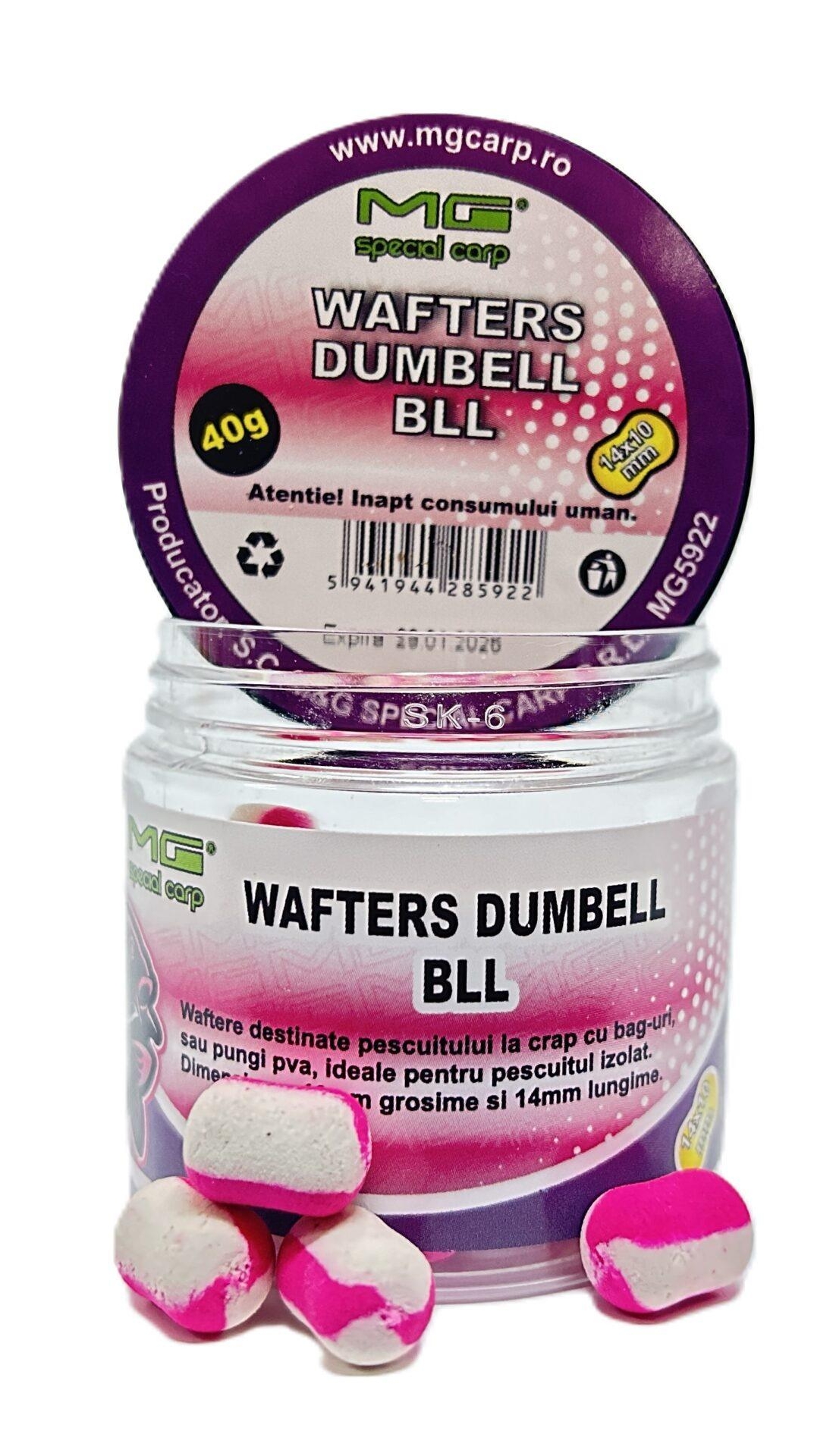 Wafters MG Special Carp Dumbell B.L.L., 10mm, 40g