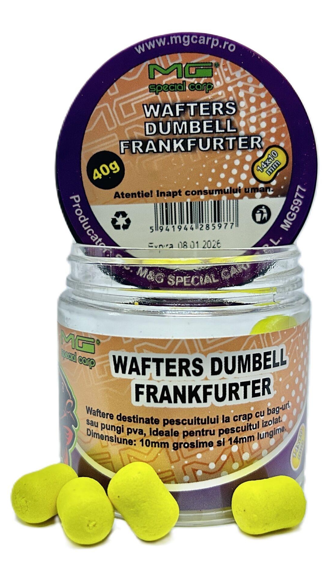 Wafters MG Special Carp Dumbell Frankfurter, 10mm, 40g