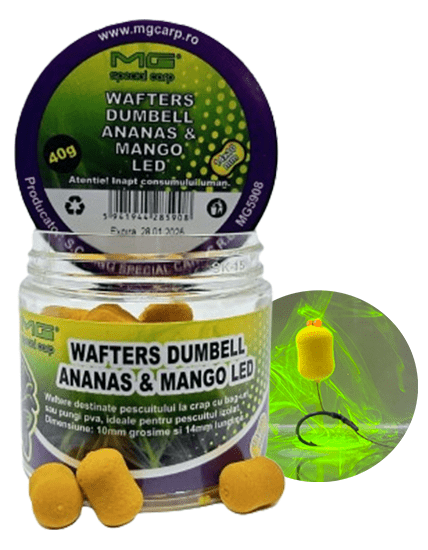 Wafters MG Special Carp Dumbell LED Ananas & Mango, 10mm, 40g