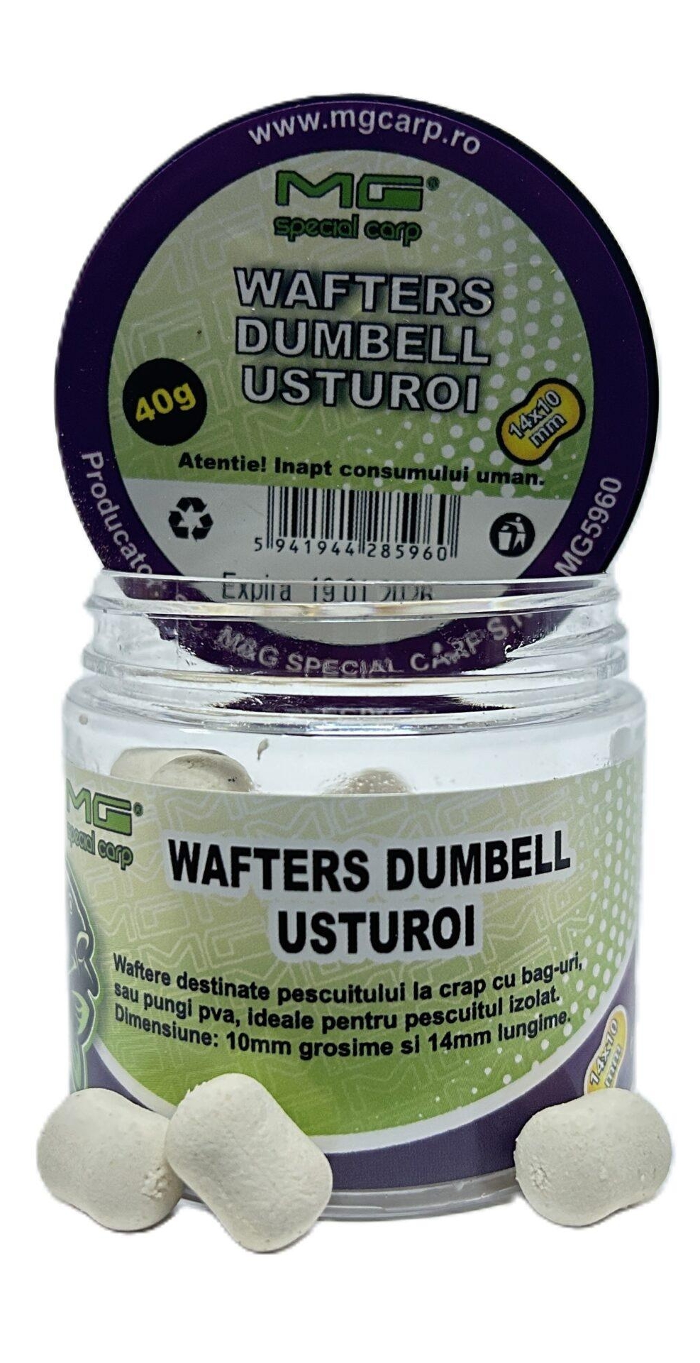 Wafters MG Special Carp Dumbell Usturoi, 10mm, 40g