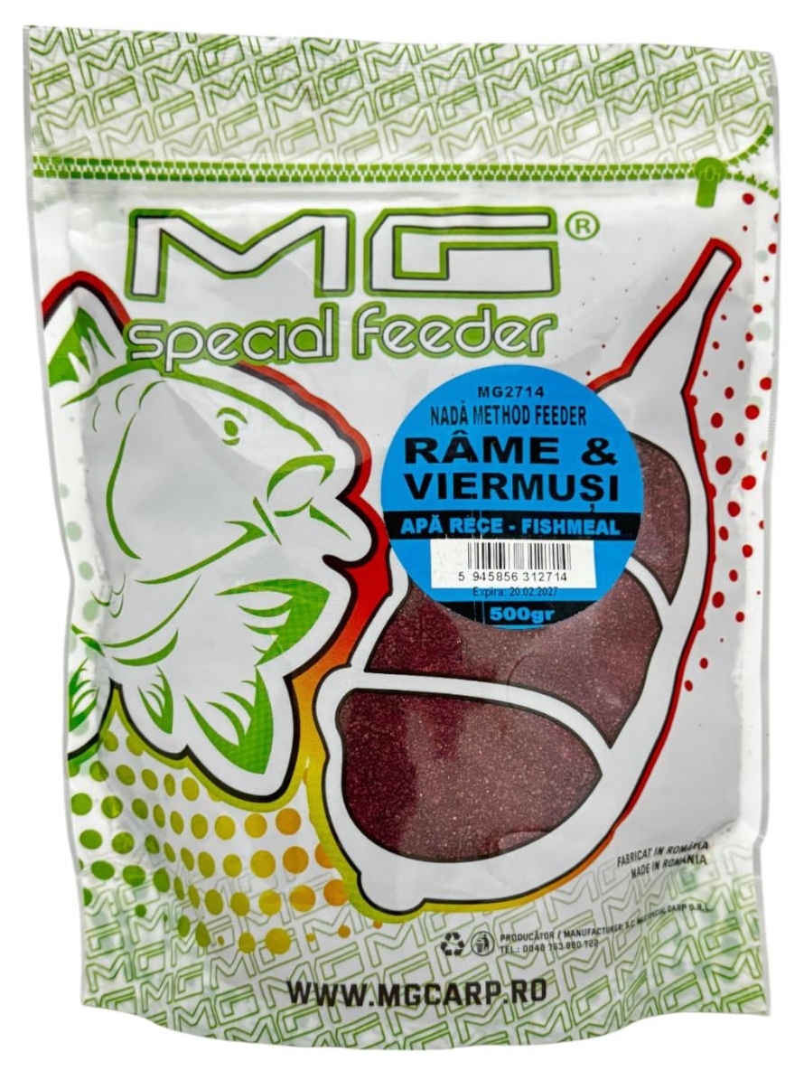 Nadă MG Special Carp Method Feeder Râme & Viermuși, 500g
