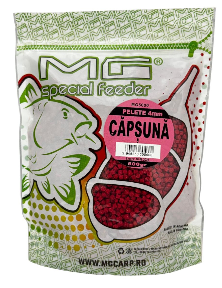 Pelete MG Special Carp Căpșună, 4mm, 500g