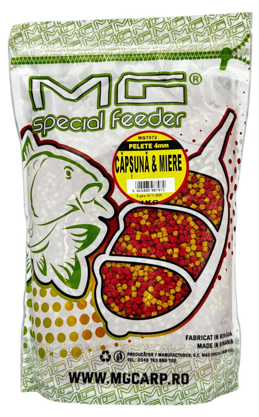 Pelete MG Special Carp Căpșună & Miere, 4mm, 1kg