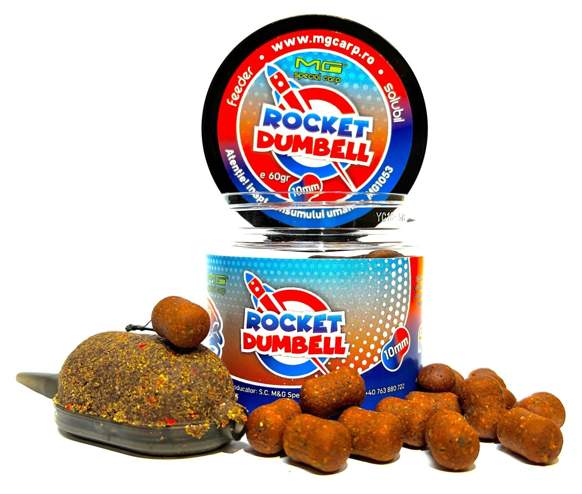 Mini boilies solubil de cârlig MG Special Carp Method Feeder Rocket Dumbell 10mm, 60g