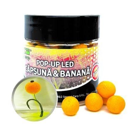 Pop-up MG Special Carp LED Căpșună & Banană, 8mm, 15g