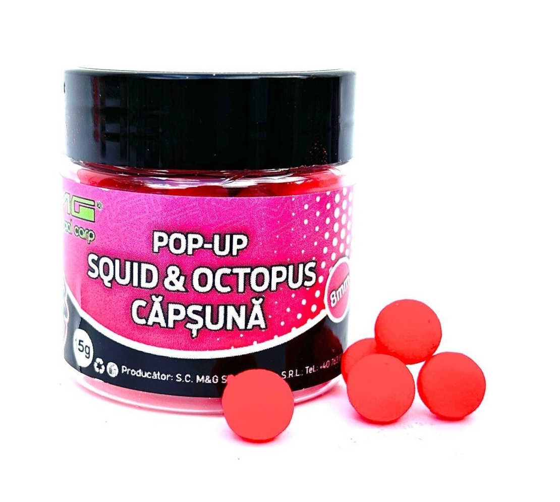 Pop-up MG Special Carp Squid & Octopus & Căpșună, 8mm, 15g