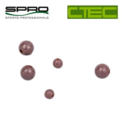 Biluțe antișoc Spro C-Tec Rubber Beads, Brown, 20buc/plic