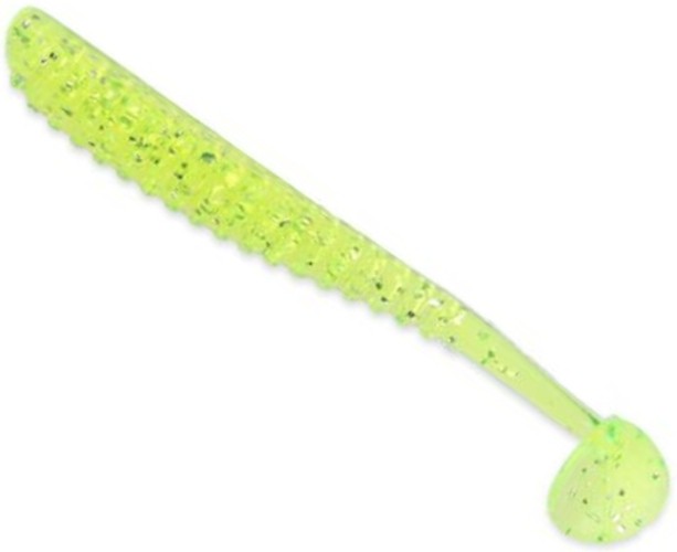 Shad Reins Aji Ringer Shad, Chartreuse Silver Glitter, 3.8cm, 15buc/plic