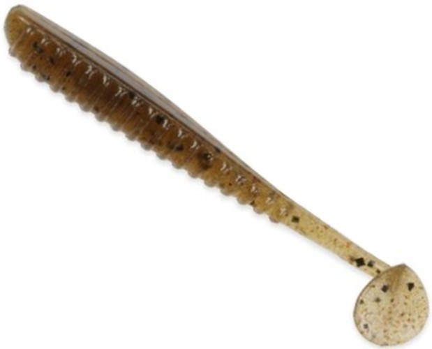 Shad Reins Aji Ringer Shad, Green Pumpkin, 3.8cm, 15buc/plic