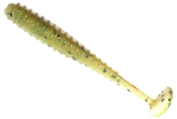 Shad Reins Aji Ringer Shad, Green Pumpkin Chartreuse Melon, 3.8cm, 12buc/plic