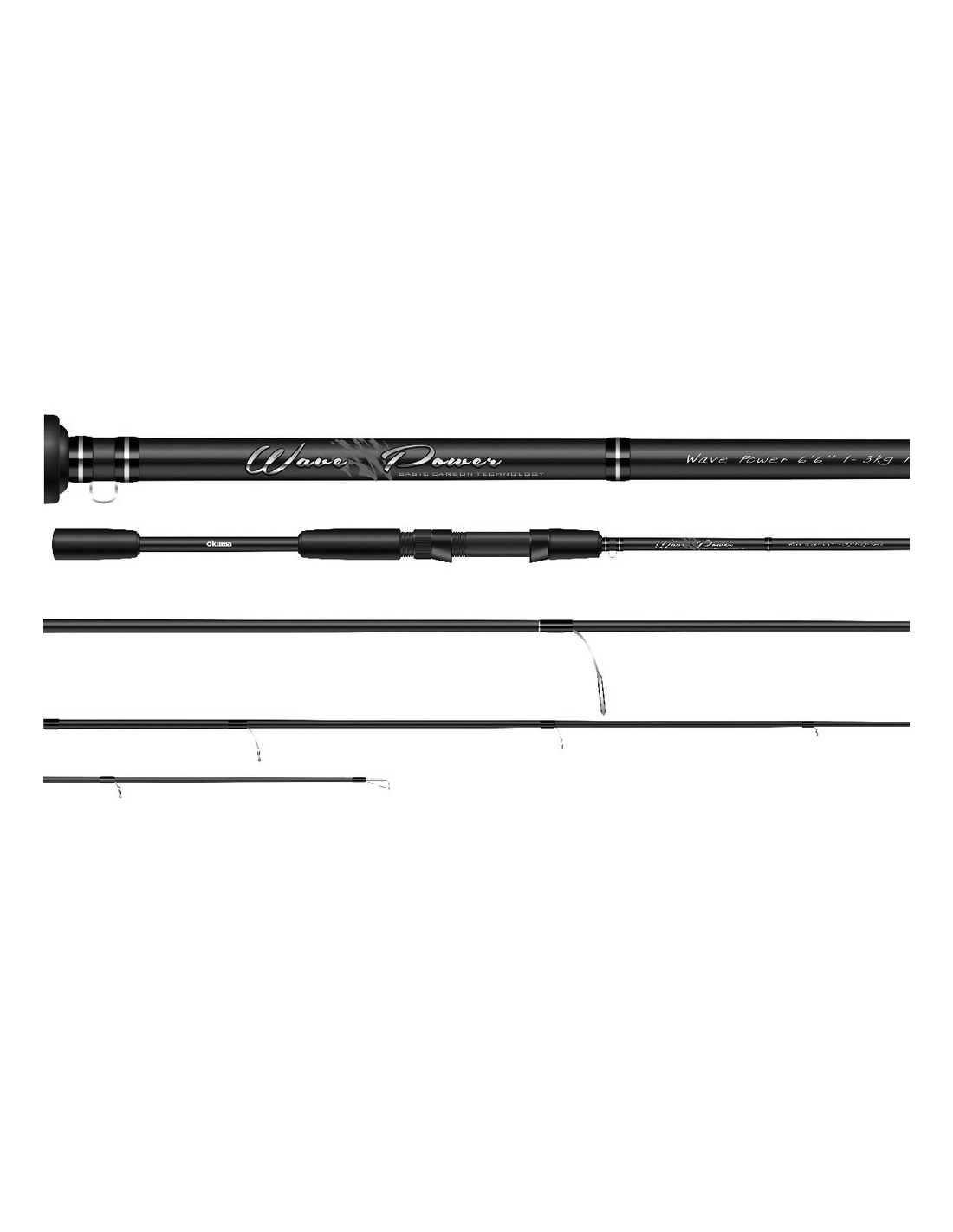 Lansetă Okuma Wave Power, 1.97m/10-30g, 2buc