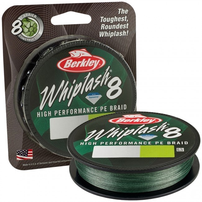 FIR TEXTIL BERKLEY WHIPLASH® 8 MOSS GREEN 0.28MM 47.1KG 150M