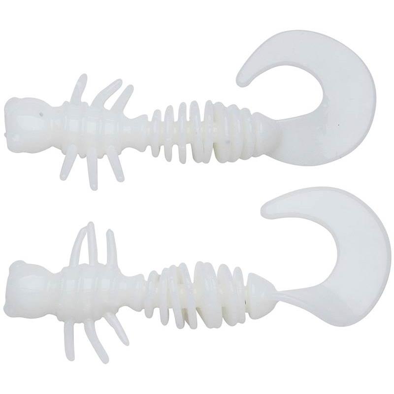 Larvă Berkley PowerBait Power Curly 5.5cm, Milky White, 10buc/cutie