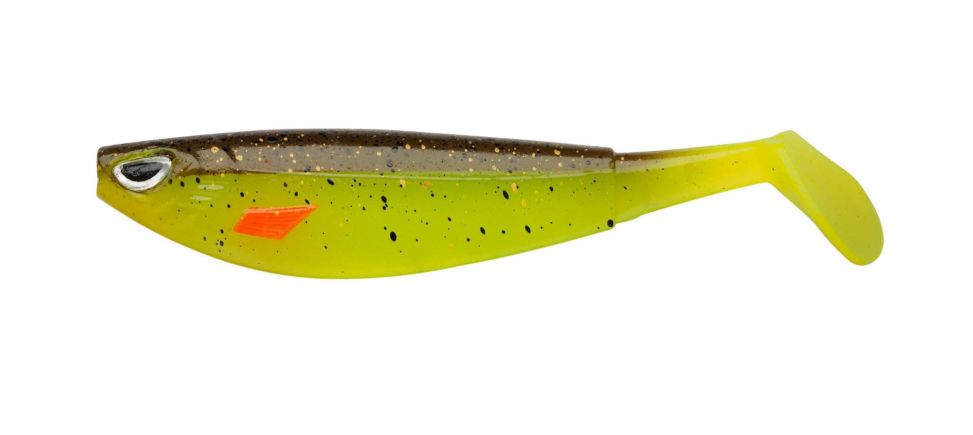 Shad Berkley Sick Flanker Brown Chartreuse 10cm 1buc/plic