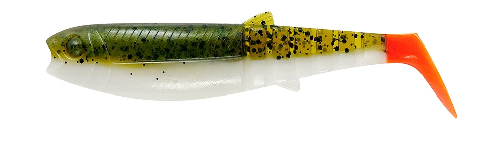 Shad Savage Gear Cannibal Shad Olive Hot Orange 10cm/9g, 1buc/plic