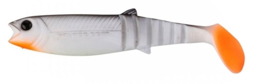 Shad Savage Gear Cannibal Shad White Black 10cm/9g, 1buc/plic