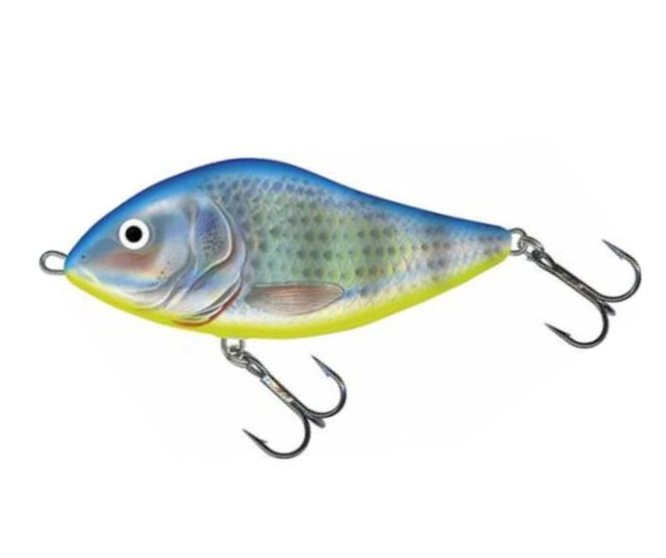 Vobler Salmo Slider, Sinking, Holographic Albino Perch, 7cm/21g