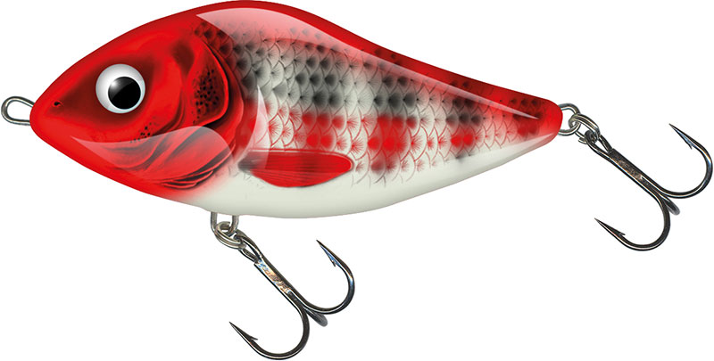 Vobler Salmo Slider, Floating, Holo Red Head Striper, 7cm/17g