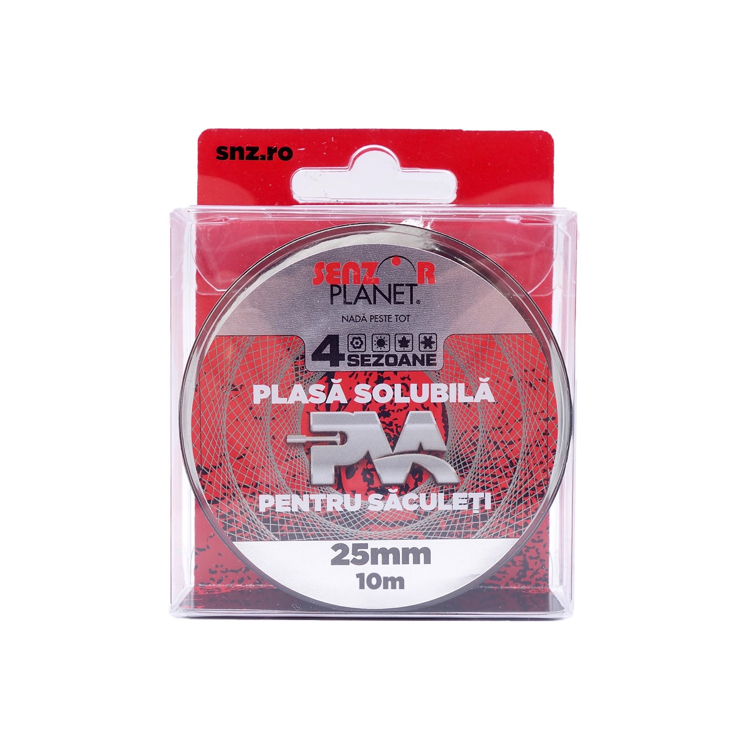 Rezervă plasă solubilă PVA pentru săculeți Senzor Planet, 25mm/10m