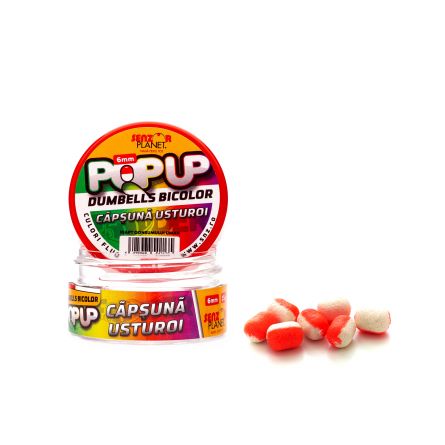 Pop-up Dumbells Senzor Planet Bicolor, Căpşună&Usturoi, 6mm/15g